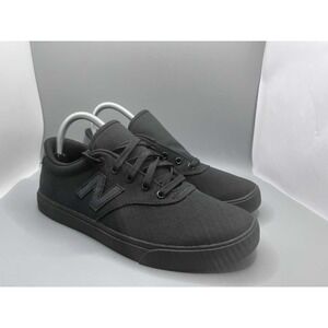 New Balance AM55BBB Men's 7.5 Triple Black Canvas Skate Sneakers Casual Shoes‎